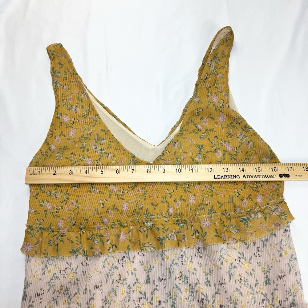 Show Me Your MuMu Ditsy Floral Tiered Pearl Mini Dress XS Boho Festival Fairy - Picture 8 of 12